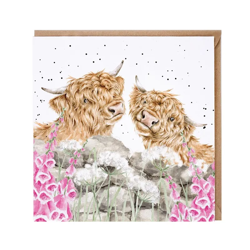 Wrendale Designs 'Just For Moo' Highland Cow Card