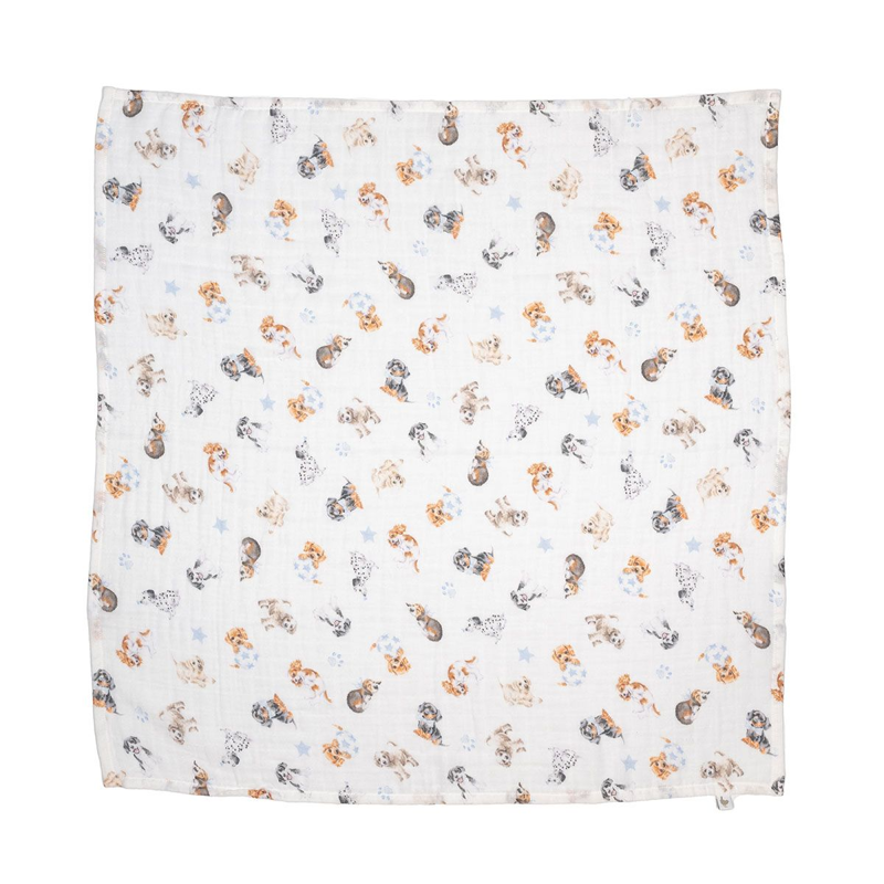 Wrendale Designs 'Little Paws' Dog Muslin Gift Set-5