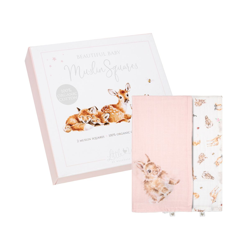 Wrendale Designs 'Little Forest' Woodland Animal Muslin Gift Set-1