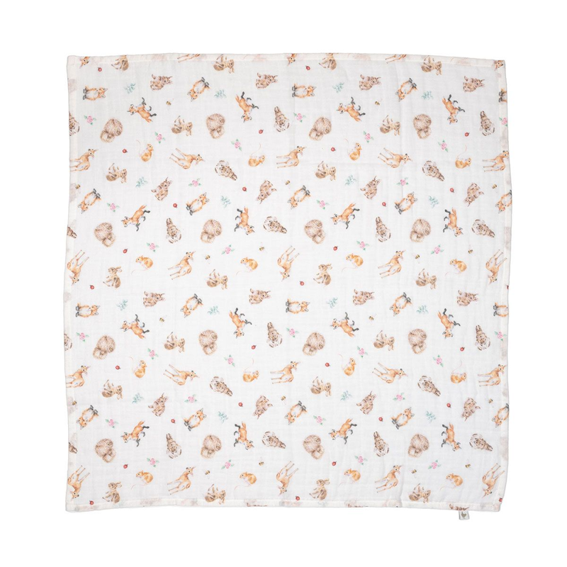 Wrendale Designs 'Little Forest' Woodland Animal Muslin Gift Set-5