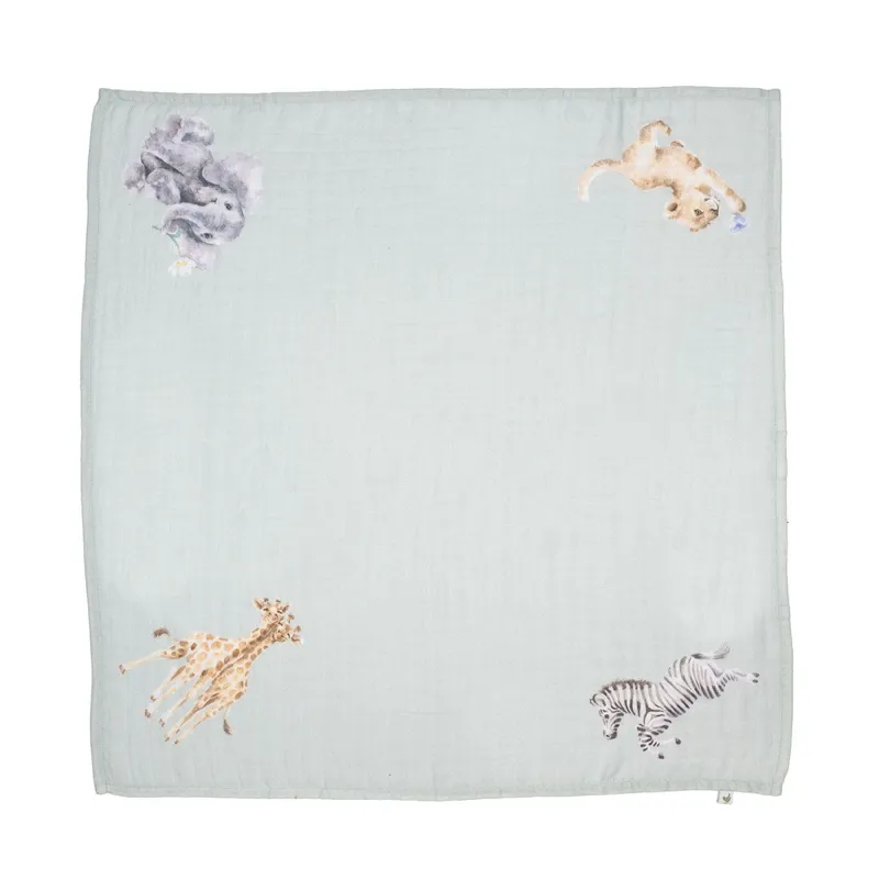 Wrendale Designs 'Little Savannah' African Animal Muslin Gift Set-4