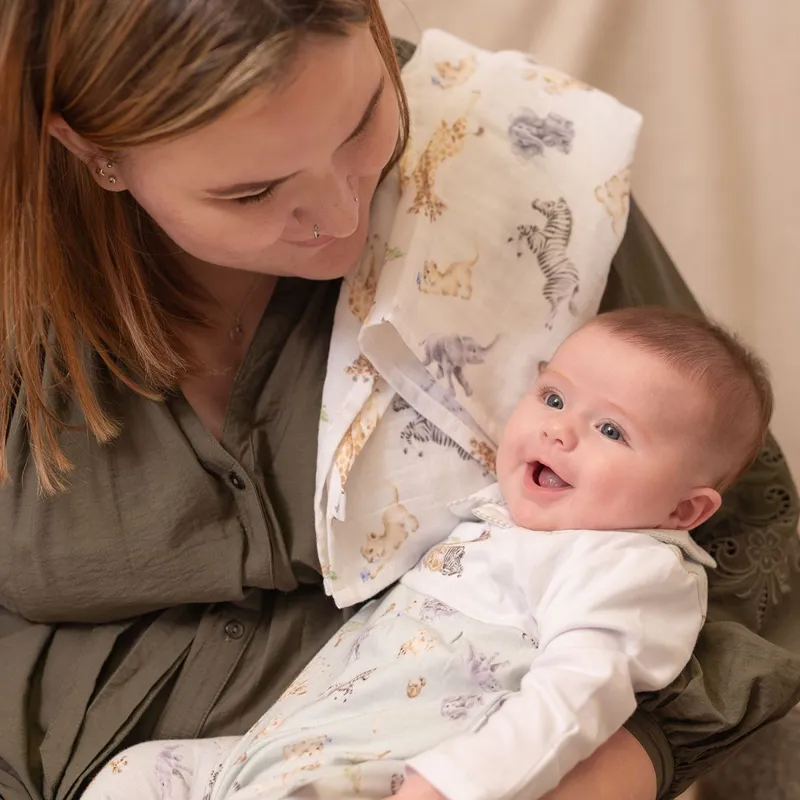 Wrendale Designs 'Little Savannah' African Animal Muslin Gift Set-6