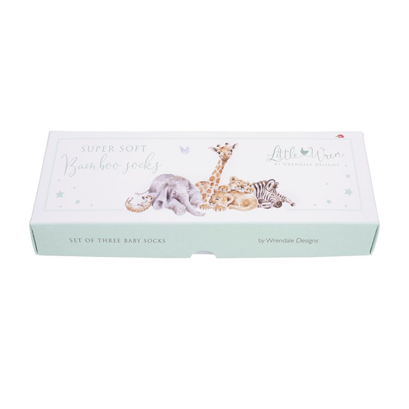 Wrendale Designs 'Little Savannah' African Animal Baby Socks-1