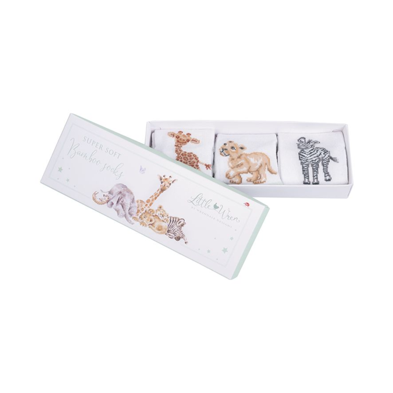 Wrendale Designs 'Little Savannah' African Animal Baby Socks-2