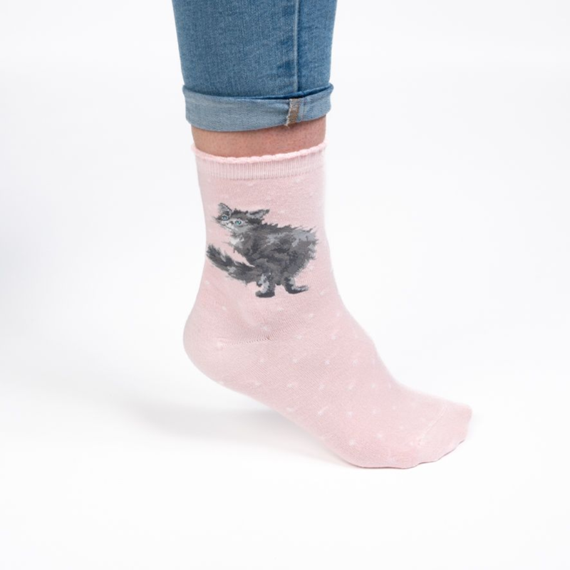 Wrendale Designs 'Glamour Puss' Cat Socks-2