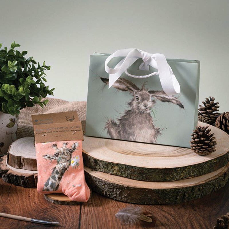 Wrendale Designs 'Flowers' Giraffe Socks-3