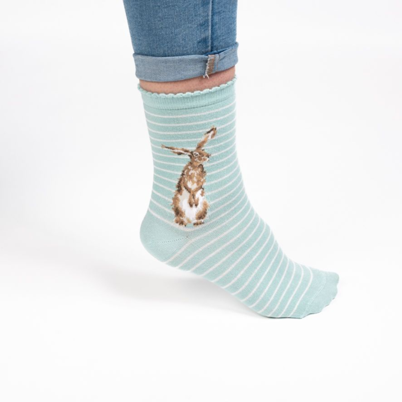 Wrendale Designs 'Hare And The Bees' Hare Socks-2