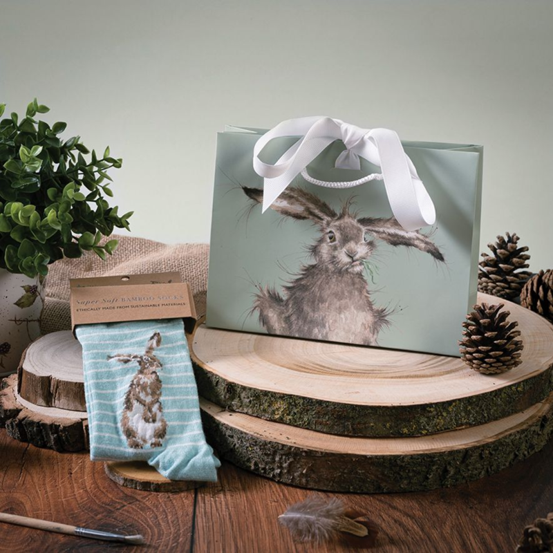 Wrendale Designs 'Hare And The Bees' Hare Socks-3
