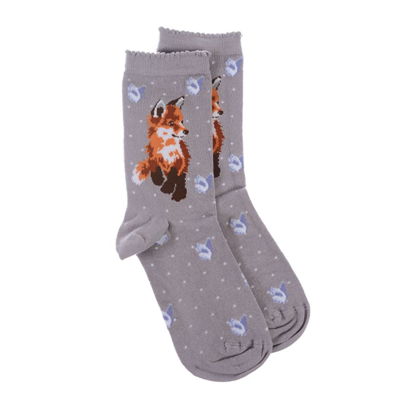Wrendale Designs 'Born To Be Wild' Fox Socks-1