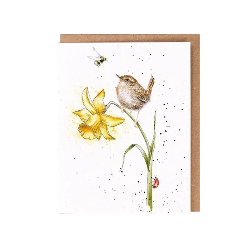Wrendale Designs 'The Birds And The Bees' Wren Seed Card