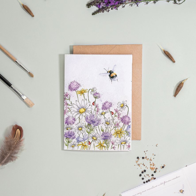 Wrendale Designs 'Just Bee-cause' Bee Seed Card-1