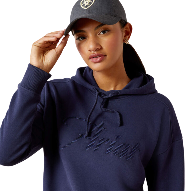Ariat Women's Just Hoodie - Navy Eclipse-2