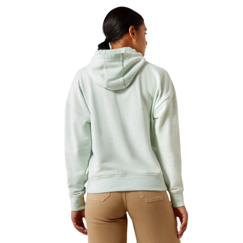 Ariat Women's Just Hoodie - Beach Glass Heather-1