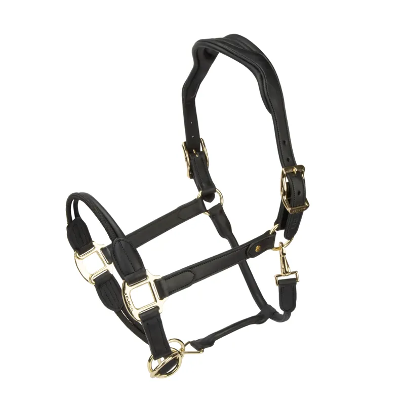 Shires Velociti Lusso Soria Leather Headcollar - Black