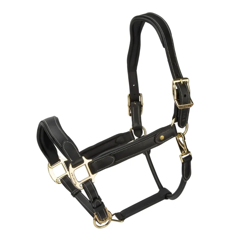 Shires Velociti Lusso Lorca Leather Headcollar - Black