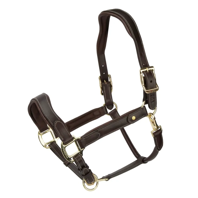 Shires Velociti Lusso Lorca Leather Headcollar - Havana