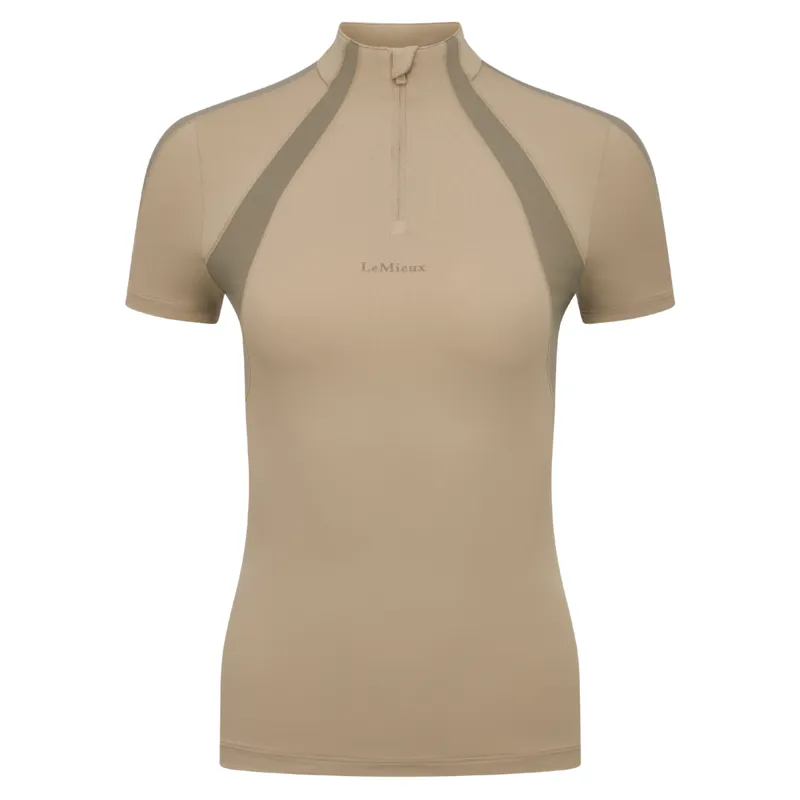 LeMieux Maria Mesh Short Sleeve Base Layer - Almond-3