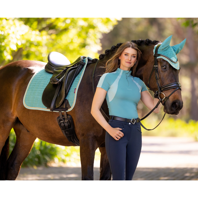 LeMieux Maria Mesh Short Sleeve Base Layer - Lagoon-7