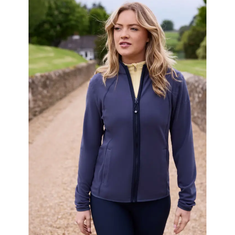 LeMieux Ladies Faye Fleece Zip Through - Dusk Blue-3