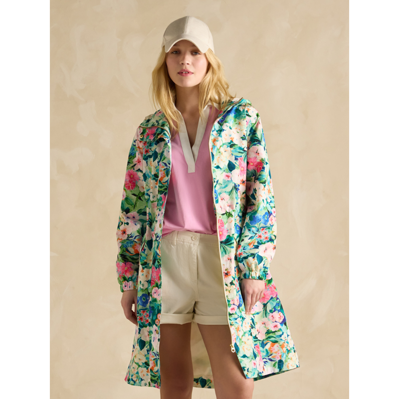 Joules Ladies Holkham Raincoat - Multi Floral-1