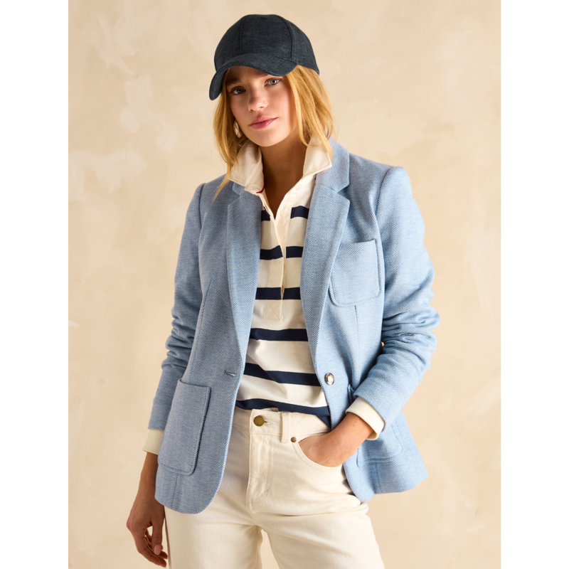 Joules Ladies Albury Cotton Blazer - Blue-1