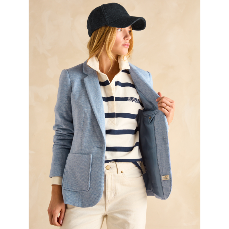 Joules Ladies Albury Cotton Blazer - Blue-2