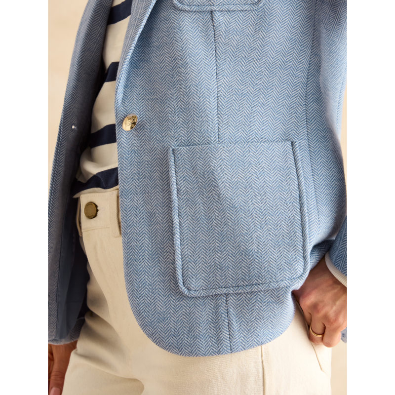 Joules Ladies Albury Cotton Blazer - Blue-4