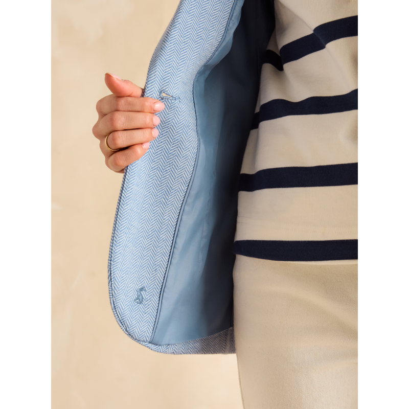 Joules Ladies Albury Cotton Blazer - Blue-7