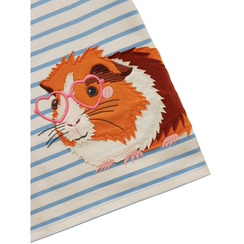 Joules Kids Astra Guinea Print T-Shirt - Blue Stripe-3