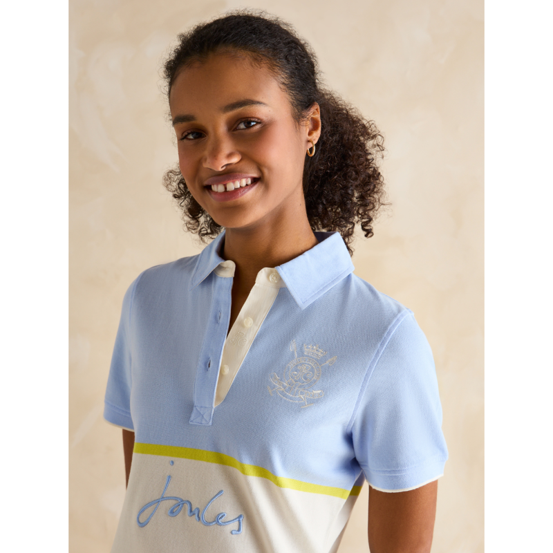 Joules Ladies Beaufort Polo Shirt - Blue-2