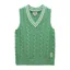 Joules Ladies Deuce Cable Knitted Cotton Vest - Green