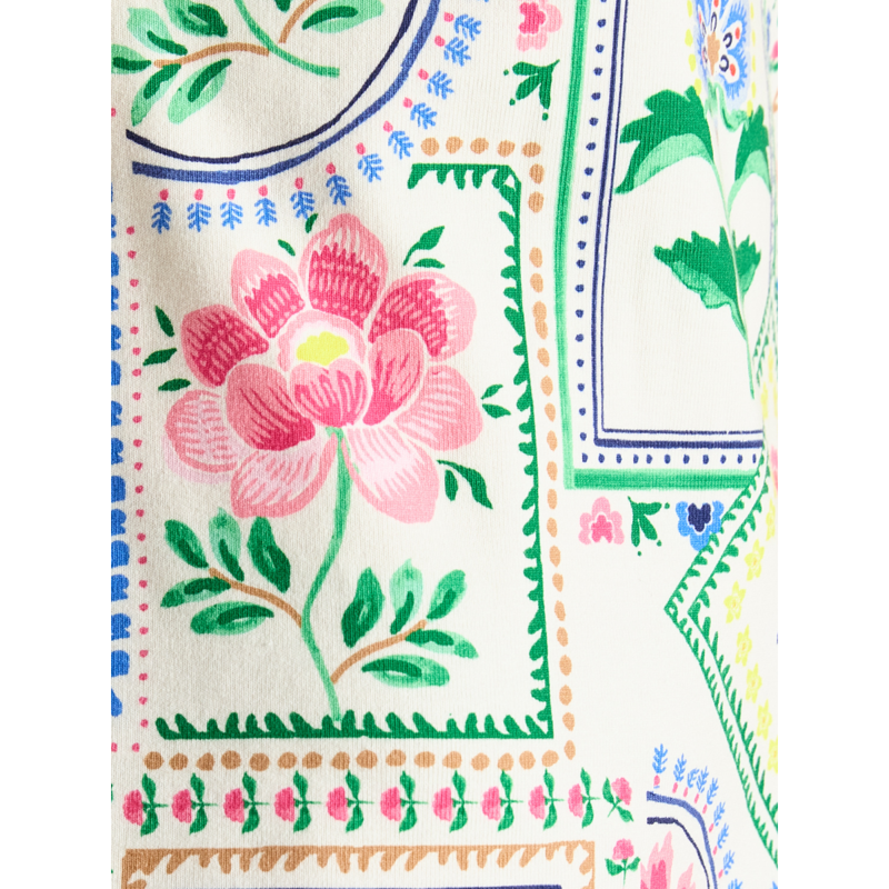 Joules Ladies Tile Boat Neck Printed Top - Mosaic Floral-5