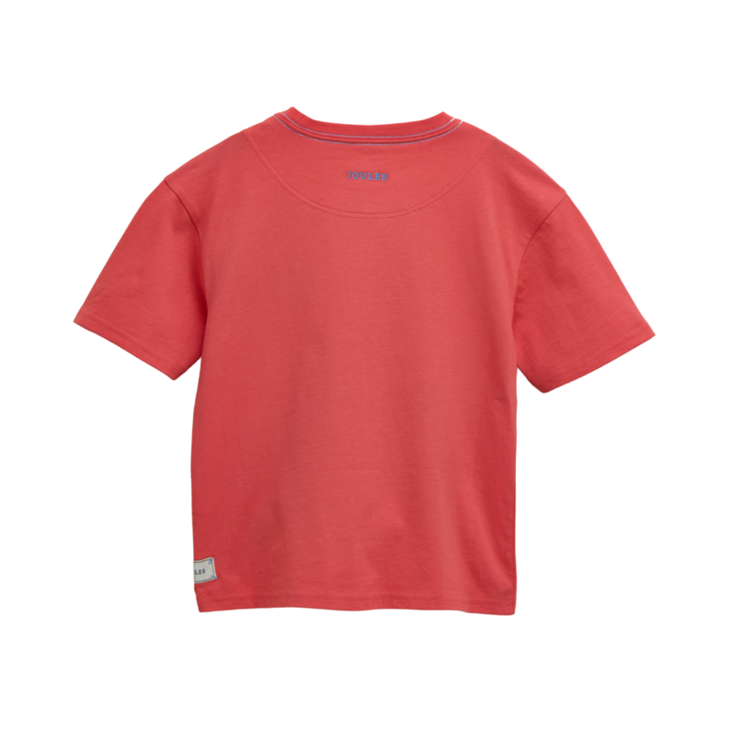 Joules Kids Archie Short Sleeve Applique T-Shirt - Red-1