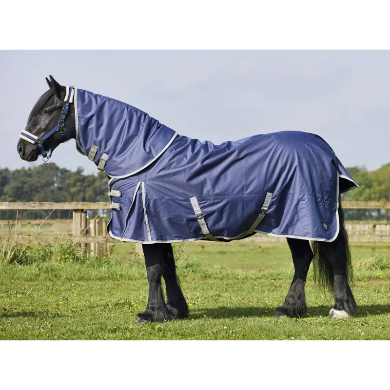 Firefoot 50g Turnout Rug With Detachable Neck - Navy/Grey