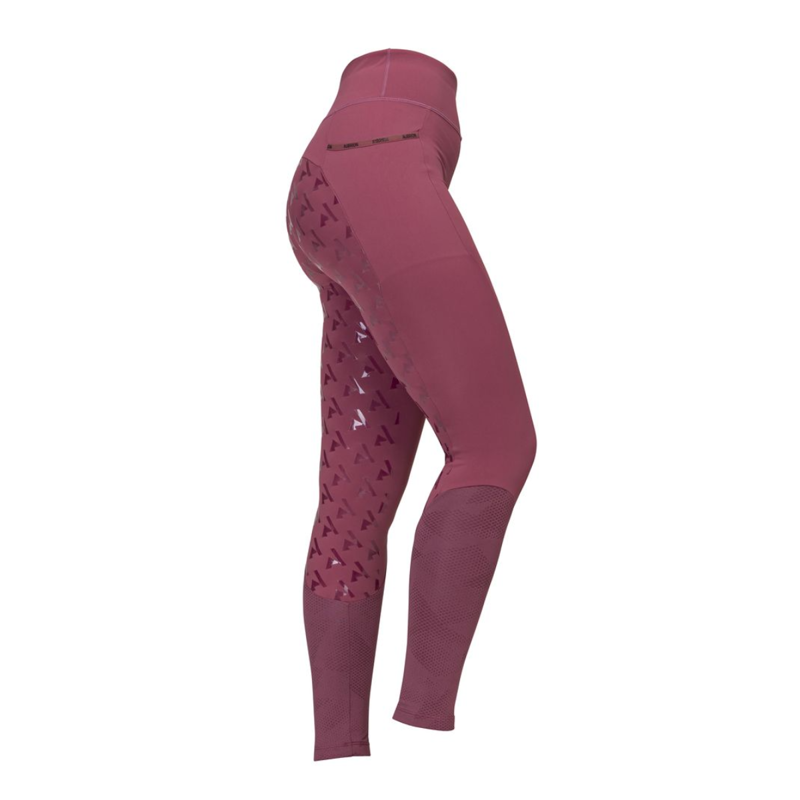 Shires Aubrion Ladies React Rythm Riding Tights - Mauve-1