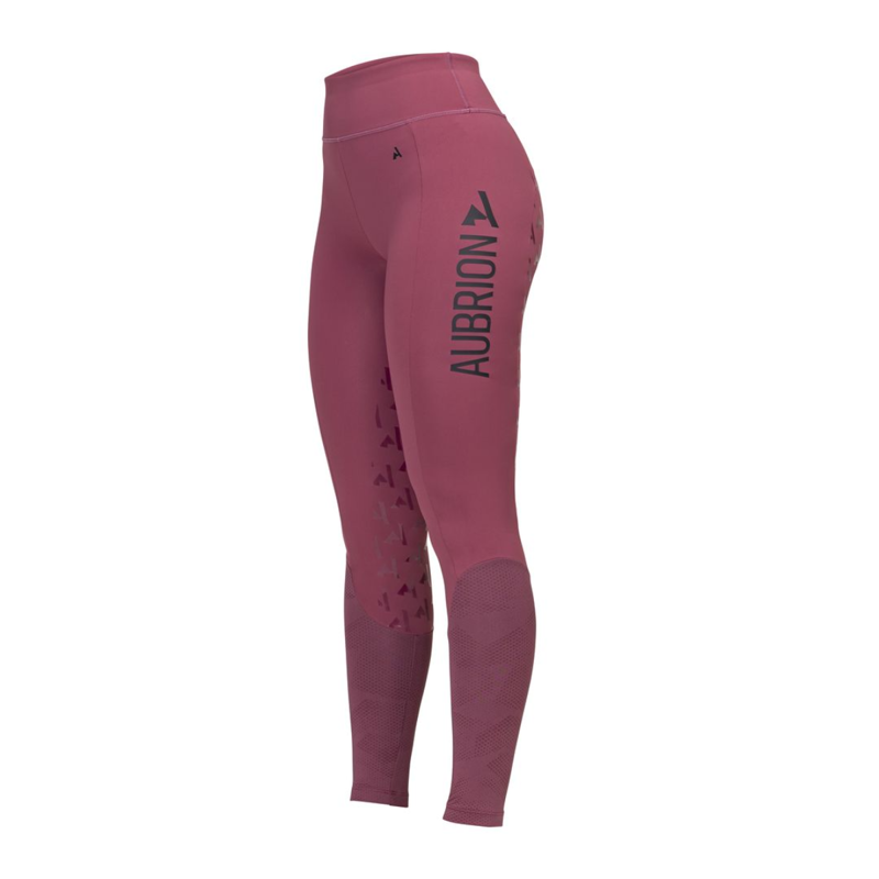 Shires Aubrion Ladies React Rythm Riding Tights - Mauve-2