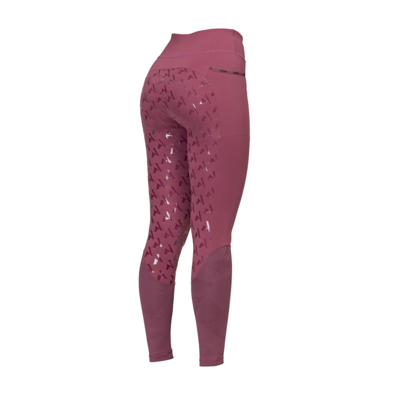 Shires Aubrion Ladies React Rythm Riding Tights - Mauve-4