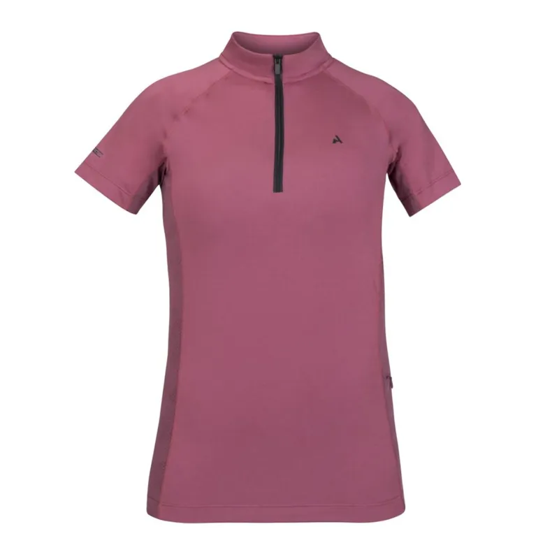 Shires Aubrion Ladies React Short Sleeve Base Layer - Mauve