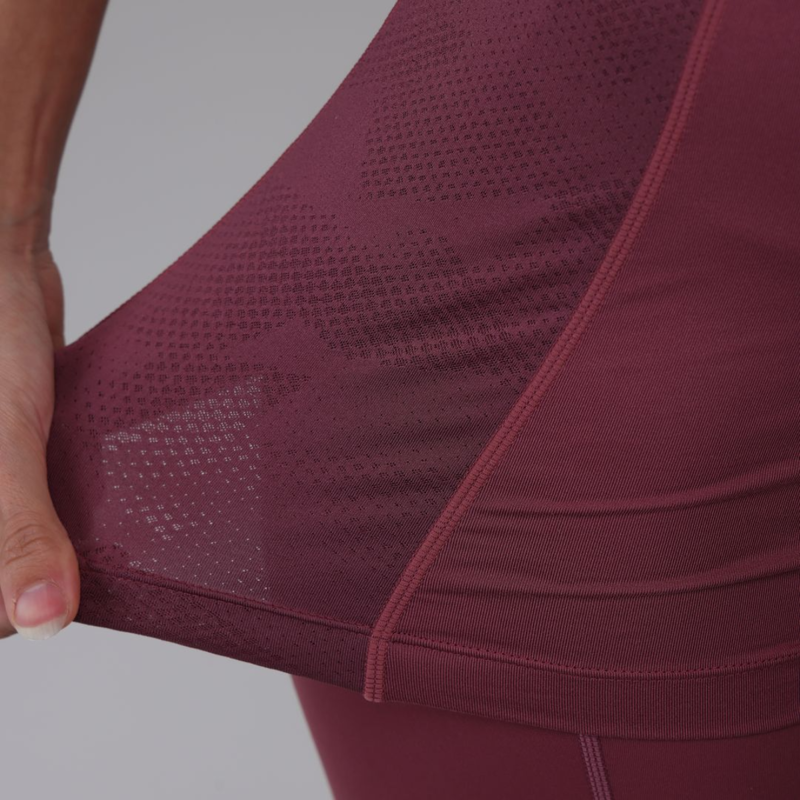 Shires Aubrion Ladies React Short Sleeve Base Layer - Mauve-4