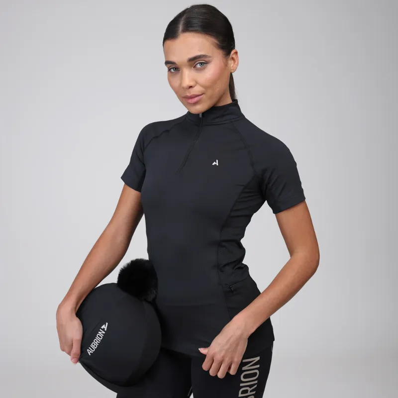 Shires Aubrion Ladies React Short Sleeve Base Layer - Shadow-1