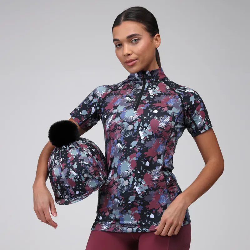 Shires Aubrion Ladies React Short Sleeve Base Layer - Abstract-1