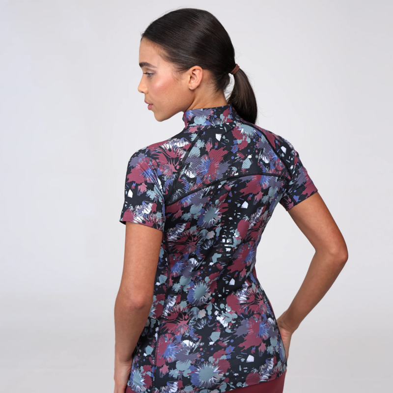 Shires Aubrion Ladies React Short Sleeve Base Layer - Abstract-2
