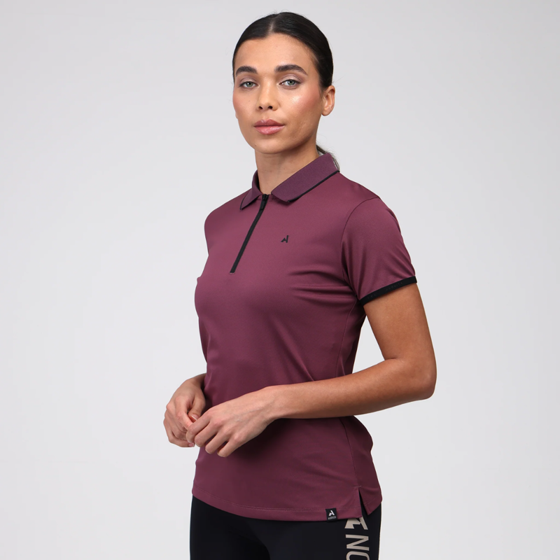 Shires Aubrion Ladies React Tech Polo - Mauve-1