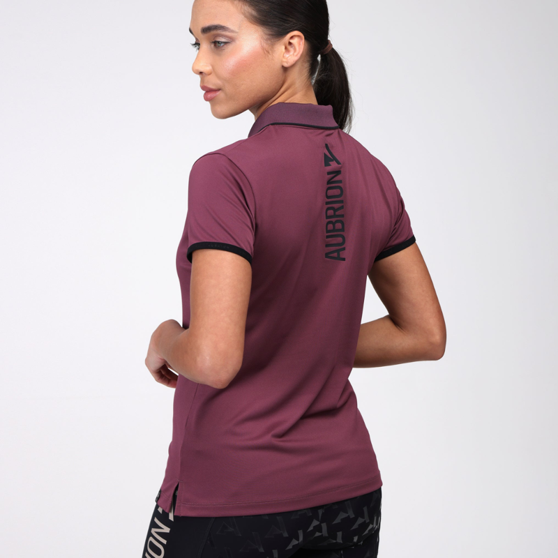 Shires Aubrion Ladies React Tech Polo - Mauve-2
