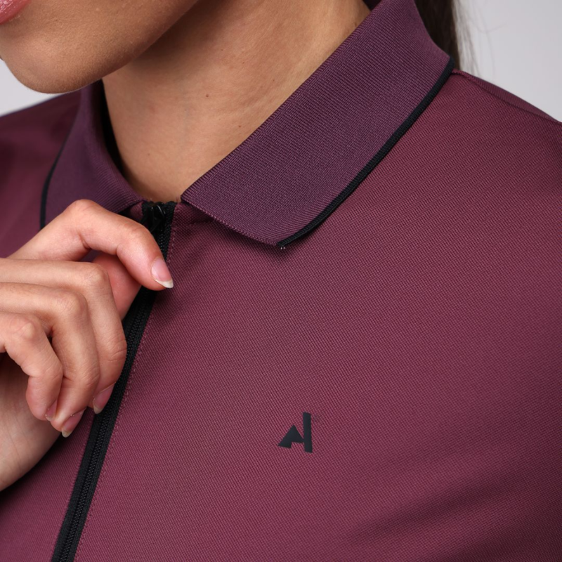 Shires Aubrion Ladies React Tech Polo - Mauve-3