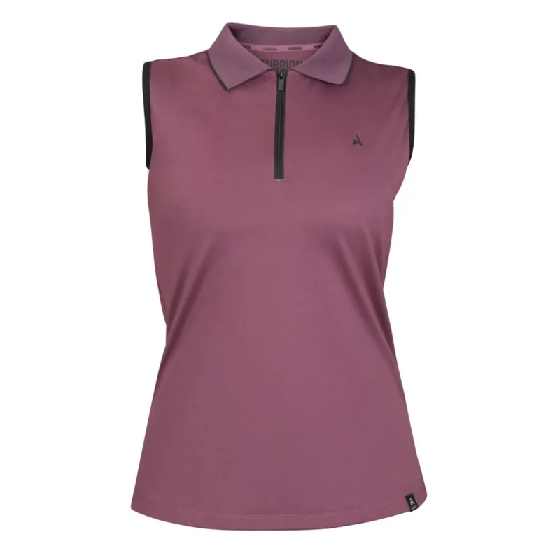 Shires Aubrion Ladies React Sleeveless Tech Polo - Mauve