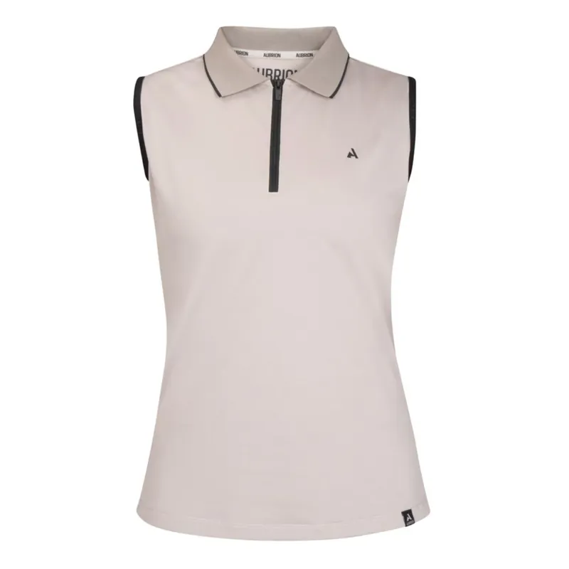 Shires Aubrion Ladies React Sleeveless Tech Polo - Sand