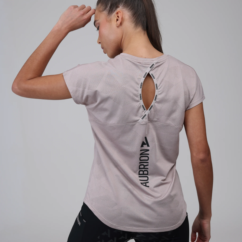 Shires Aubrion Ladies React Tech T-Shirt - Sand-2