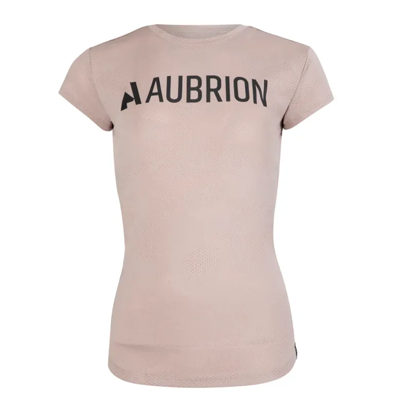 Shires Aubrion React Tech T-Shirt - Young Rider - Sand