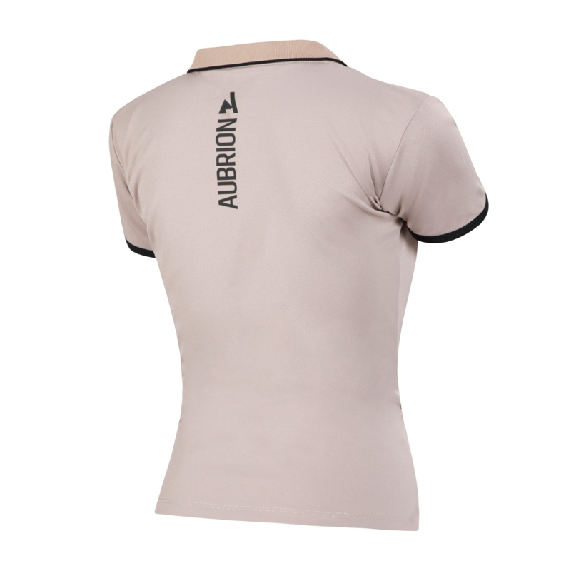 Shires Aubrion React Tech Polo - Young Rider - Sand-1